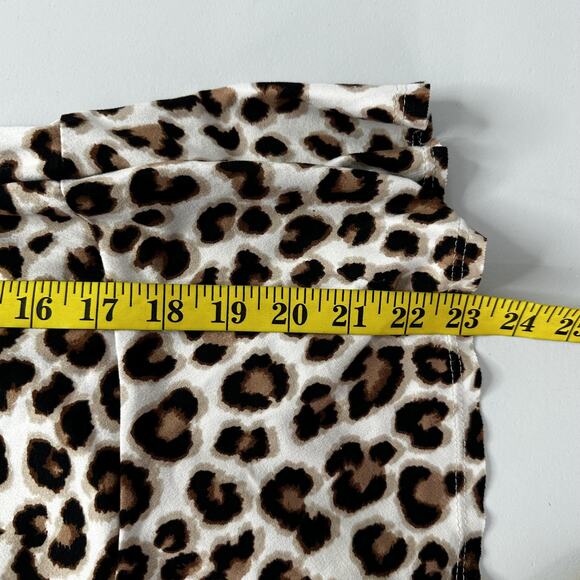 Altar'd State Shirt Womens Large Leopard Animal Print Ruffle Hem Trendy Top - Picture 8 of 9